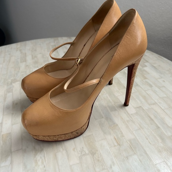 Alexandre Birman Saks 5th avenue red sole cork Mary Jane’s 37/7 Platform cork ❤️ - Picture 6 of 6